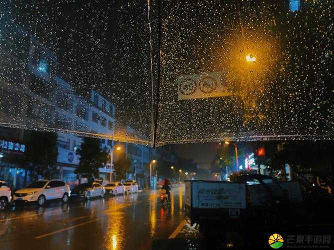 晚上弄了好几个小雨伞很特别